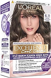 L'Oreal Paris Excellence Cool Creme 6.11 Ekstra Küllü Koyu Kumral Saç Boyası