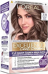 L'Oreal Paris Excellence Cool Creme 7.11 Ekstra Küllü Kumral Saç Boyası