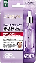L'Oreal Paris Revitalift Filler Serinletici Kağıt Göz Serum Maskesi