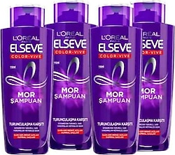 Loreal Elseve Color Vive Turunculaşma Karşıtı Mor Şampuan 200 ml 4 Adet