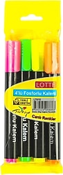 Lotte 4 Renk Fosforlu Kalem