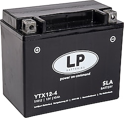 LP Batteries YTX12-4 SLA 12 V 10 Ah Motosiklet Aküsü