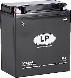 LP Batteries YTX16-4 SLA 12 V 14 Ah 230 CCA Motosiklet Aküsü