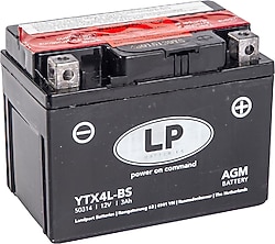 LP Batteries YTX4L-BS AGM 12 V 3 Ah 40 CCA Motosiklet Aküsü