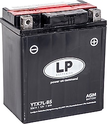 LP Batteries YTX7L-BS AGM 12 V 6 Ah Motosiklet Aküsü