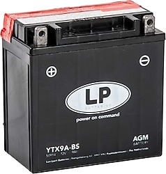 LP Batteries YTX9A-BS AGM 12 V 9 Ah Motosiklet Aküsü