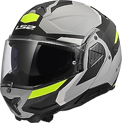 LS2 Advant 2 Triple Mat Gri Neon Sarı Çene Açılır Motor Kaskı