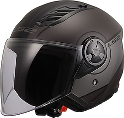 LS2 Airflow 2 Cover Mat Siyah Gri Açık Motor Kaskı