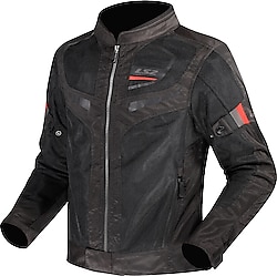 LS2 Blade Air Erkek Siyah-Kırmızı Yazlık Motosiklet Montu