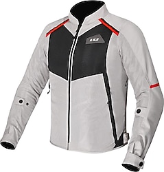 LS2 Breeze Erkek Gri-Siyah-Kırmızı Yazlık Motosiklet Montu