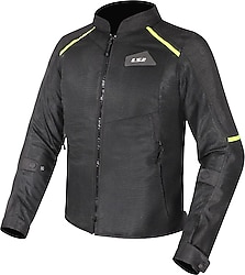 LS2 Breeze Erkek Siyah-Neon Sarı Yazlık Motosiklet Montu