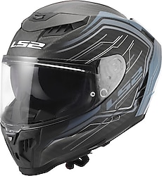 LS2 Dragon Karbon Subic Mat Mavi Petrol Full Face Motor Kaskı