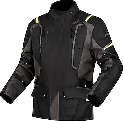 LS2 Narvik Erkek Gri-Siyah-Sarı 4 Mevsim Motosiklet Montu