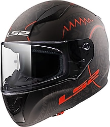 LS2 Rapid 2 Takaroa Mat Siyah Kırmızı Full Face Motor Kaskı