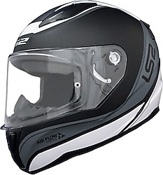 LS2 Rapid Deeper Siyah Beyaz Full Face Motor Kaskı