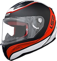 LS2 Rapid Deeper Siyah Kırmızı Full Face Motor Kaskı