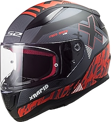 LS2 Rapid Xtreet Siyah Kırmızı Full Face Motor Kaskı