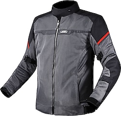 LS2 Riva Erkek Gri-Kırmızı Yazlık Motosiklet Montu