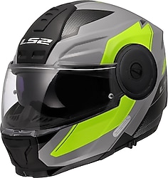 LS2 Scope 2 Duria Gri Neon Sarı Çene Açılır Motor Kaskı