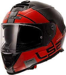 LS2 Storm 2 Epic Siyah Kırmızı Full Face Motor Kaskı