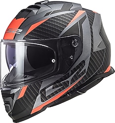 LS2 Storm 2 Racer Mat Titanium Neon Turuncu Full Face Motor Kaskı