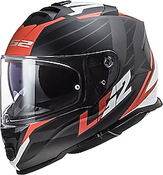 LS2 Storm Nerve Mat Siyah Kırmızı Full Face Motor Kaskı