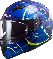 LS2 Stream Evo Tacho Mavi Sarı Kask Full Face Motor Kaskı