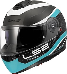 LS2 Strobe 2 Victory Mat Titanium Beyaz Mavi Çene Açılır Motor Kask