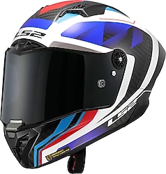 LS2 Thunder Karbon GP Aero Raute Mavi Kırmızı Full Face Motor Kaskı