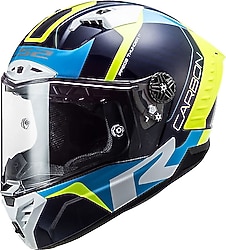 LS2 Thunder Karbon Racing 1 Mavi Neon Sarı Full Face Motor Kaskı