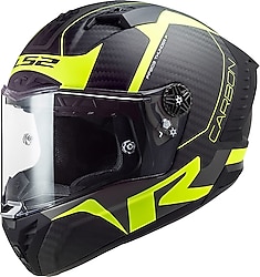 LS2 Thunder Karbon Racing 1 Siyah Neon Sarı Full Face Motor Kaskı
