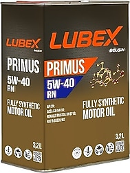 Lubex Primus RN 5W-40 3.2 lt Tam Sentetik 2'li Motor Yağı