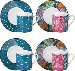 Lucky Art Estelle Bone 4 Kişilik Kahve Fincan Takımı