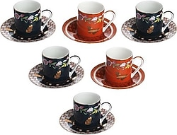 Lucky Art Evelyn Bone 6 Kişilik Kahve Fincan Takımı
