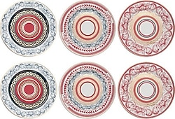 Lucky Art Lancelot Bone 20 cm 6'lı Tabak Seti