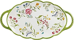Lucky Art Laurus 58 cm Melamin Kulplu Tepsi