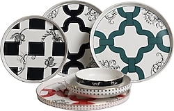Lucky Art LYXI 013 Elsa 24 Parça Bone Yemek Takımı