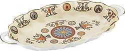Lucky Art Rosea Bone 27 cm Kulplu Oval Servis Tabağı