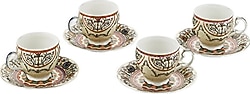 Lucky Art Rosea Bone 4 Kişilik Klasik Form Çay Fincan Takımı