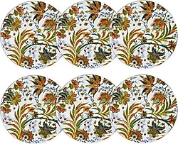 Lucky Art Yvette Paisley 27 cm 6'lı Servis Tabağı