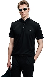 Lufian Hudson Smart Siyah Kısa Kollu Polo Yaka Erkek Tişört