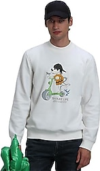 Lufian Igor Beyaz Erkek Sweatshirt