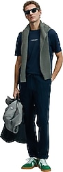 Lufian Karl Smart Lacivert Erkek Slim Fit Chino Pantolon