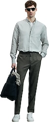 Lufian Karl Smart Yeşil Erkek Slim Fit Chino Pantolon