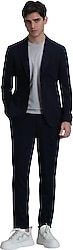 Lufian Simon Lacivert Erkek Slim Fit Chino Pantolon