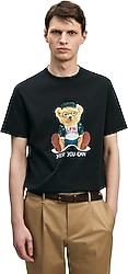 Lufian Teddy Modern Grafik Kısa Kollu Bisiklet Yaka Erkek Tişört