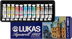 Lukas Aquarell 1862 10 ml 12'li Tüp Sulu Boya