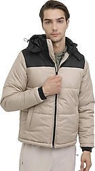 Lumberjack Adalbert Coat Kapüşonlu Bej Erkek Şişme Mont