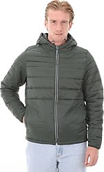 Lumberjack M-Brt Coat Kapüşonlu Haki Erkek Şişme Mont