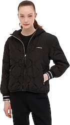 Lumberjack Lily Kapüşonlu Siyah Kadın Mont